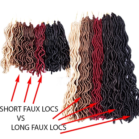 Short faux loc crochet hair bundle - crochet faux locs