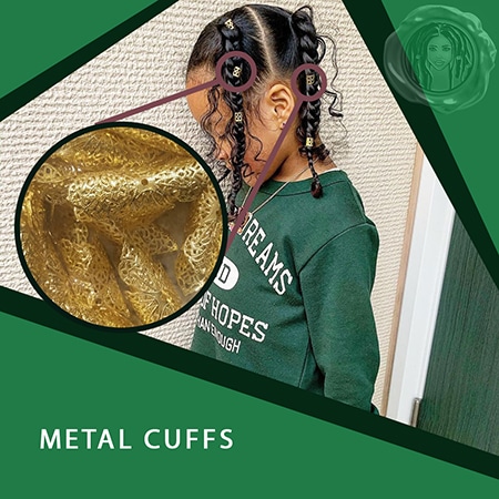 Faux loc metal hair cuffs - crochet faux locs