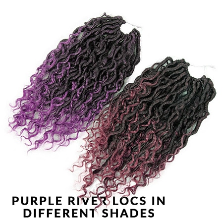 Purple river locs crochet hair - crochet faux locs