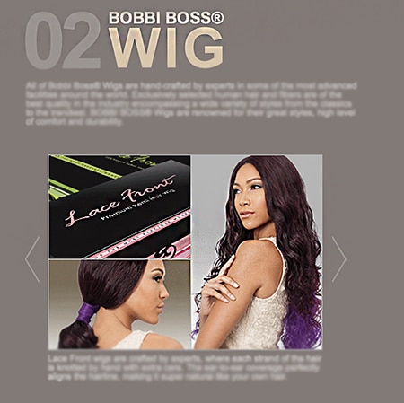 Straight from the bobbi bobbi website is a clip art of the bobbi boss wig in purple ombre colors.