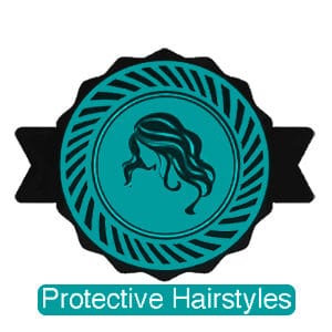 Main badge for protective hairstyles icon graphic