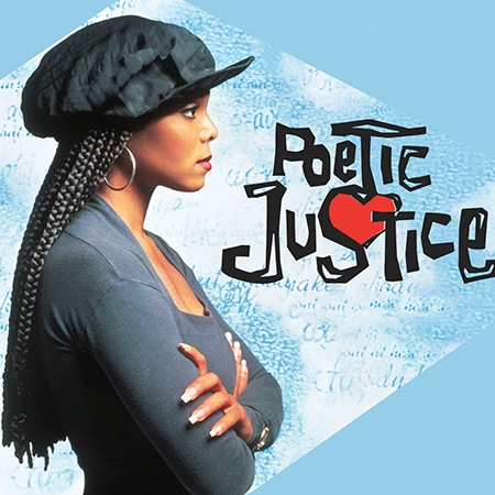 Janet jackson poetic justice film cover with her box braids.