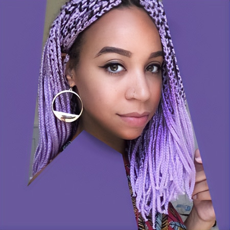 Platinum purple crochet box braid hair colors - crochet faux locs