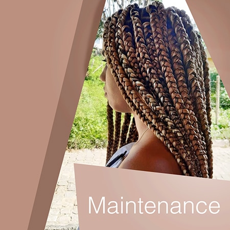 Low maintenance large box braid hairstyles with big braided plaits.
