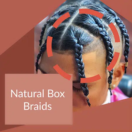 Short small box braids hair in natural box braids hairstyles.