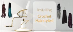 guide tutorial for installing crochet hair and crochet hairstyles header photo.