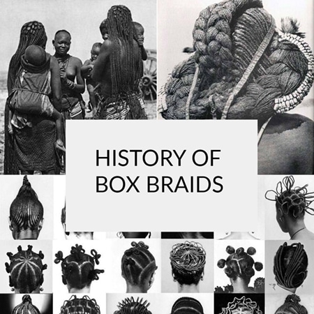 History box braids info graphic header - crochet faux locs
