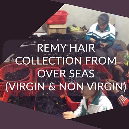 Virgin remy hair fiber collection in factory from over seas including brazil and malaysia.