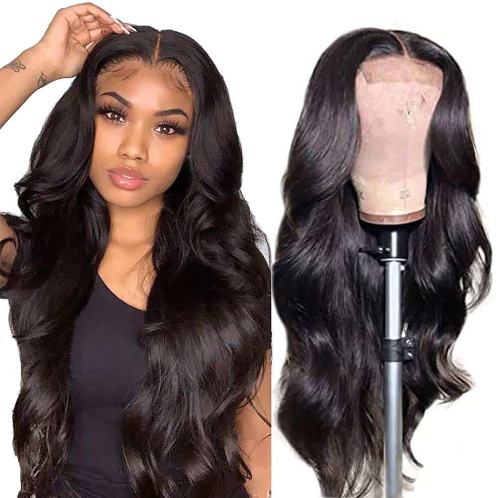 Remy hair beautifully styled on black females head with beautiful long natural looking hair fibers.