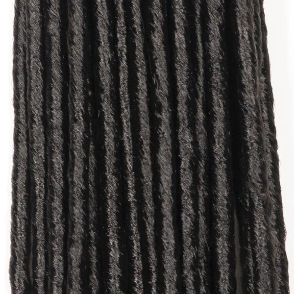 Crochet pre looped black faux locs 18 inch close up - crochet faux locs
