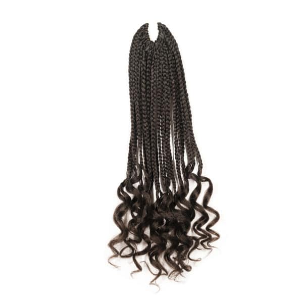 Dark brown box braid crochet hair extensions for african american hairstyles