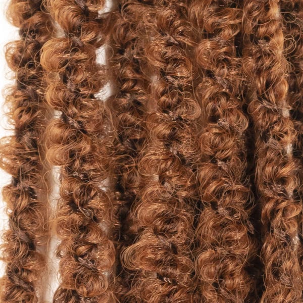 Crochet pre looped full auburn calif locs 12inch close up - crochet faux locs