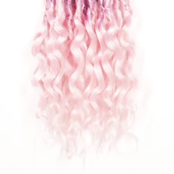 Crochet pre looped pinch hair tips close upk wavy goddess locs 20 inch hair tips close up - crochet faux locs