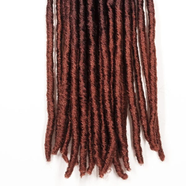 Crochet pre looped three tone burgundy deep winch hair tips close upe straight gypsy strands locs 18 inch hair tips close up - crochet faux locs