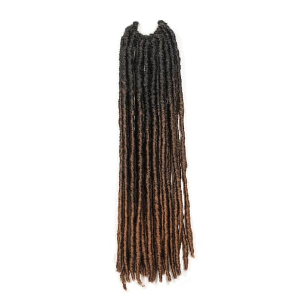 3 color tone hair locs with straight gypsy locs strands that 18 inch in length