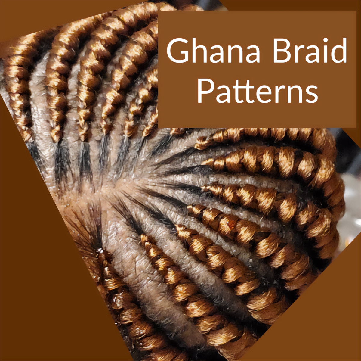 Ghana braid pattern for easily creating and ghana knotless braid updo for black women.